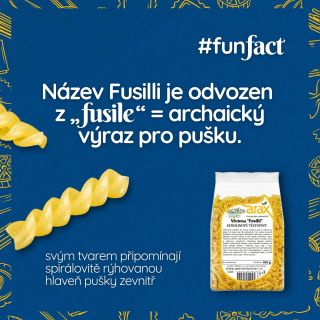 🤌 Fusilli 🤌 Molto fumo poco arrosto Těstoviny, které svým tvarem připomínají spirálovitě rýhovanou hlaveň pušky zevnitř?...